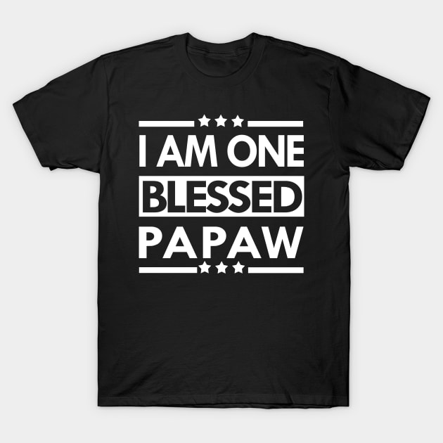 I Am One Blessed Papaw Gift for Grandpa, Papa, Papaw T-Shirt by sacredoriginals